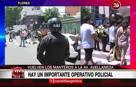 Manteros en Avenida Avellaneda