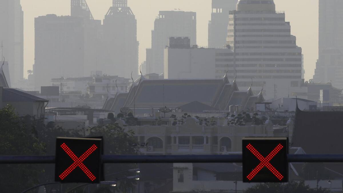 Contaminación del aire en Tailandia. Foto: EFE.