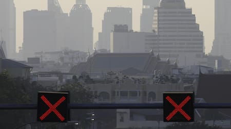 Contaminación del aire en Tailandia. Foto: EFE.