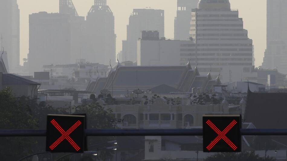 Contaminación del aire en Tailandia. Foto: EFE.