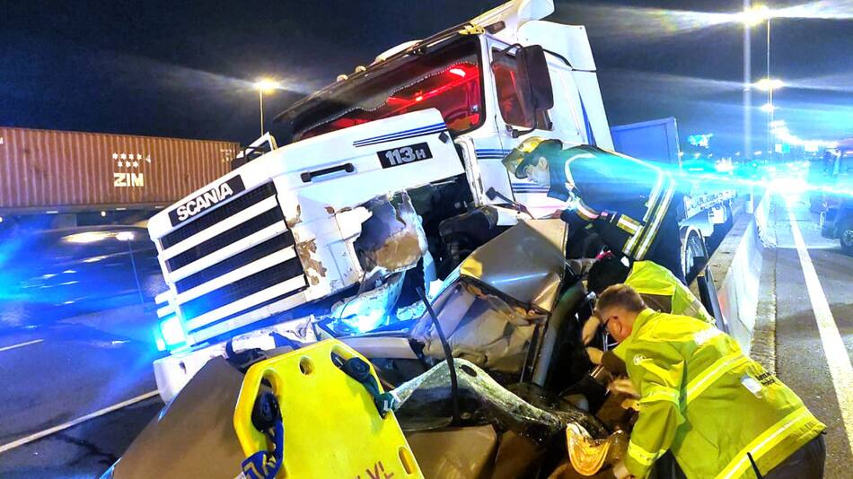 Trágico accidente en la Panamericana. Foto: NA.