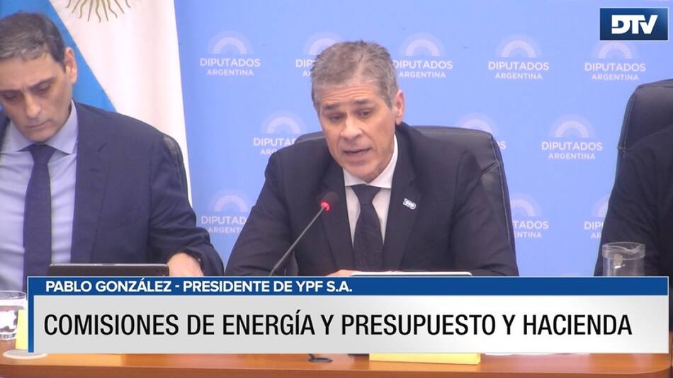 Pablo González, presidente de YPF. Foto: DTV.