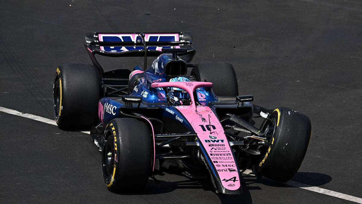 El choque de Pierre Gasly. Foto: Reuters/Gabriel Bouys