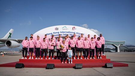 La llegada de Inter Miami a Hong Kong. Foto: X @InterMiamiCF.