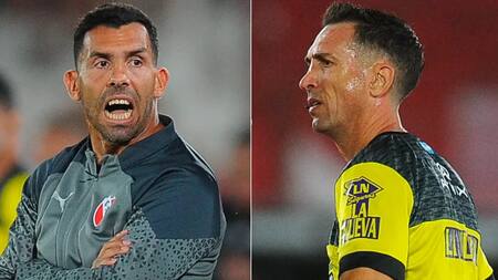 Carlos Tévez y Pablo Dóvalo. Foto: NA