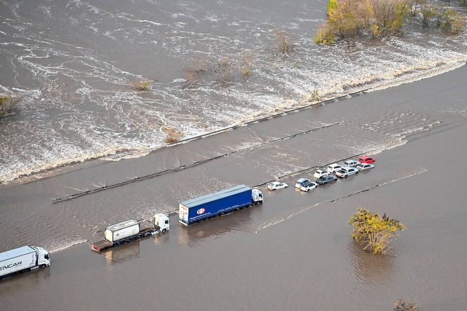 Inundaciones en Buenos Aires. Foto: Prensa Min. Defensa