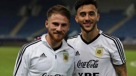 Alexis Mac Allister y Nicolás González. Foto: NA