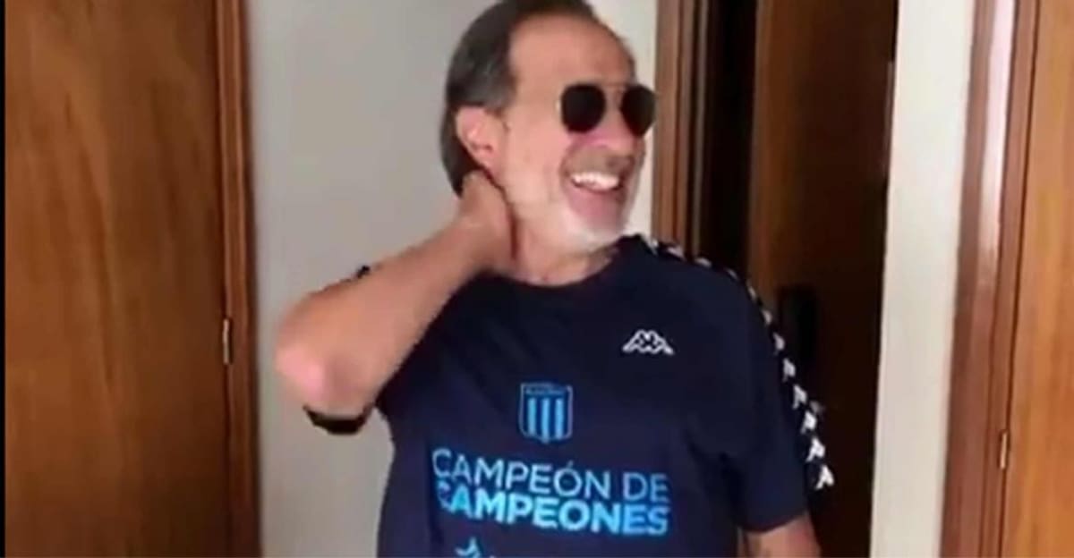 Guillermo Francella tras otro triunfo de Racing