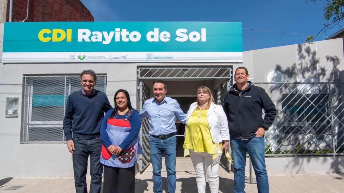 La inauguración del nuevo edificio del Centro de Desarrollo Infantil “Rayito del Sol”.