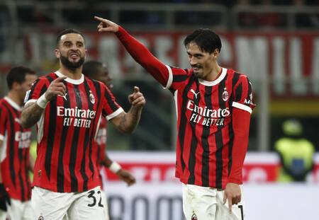 Tijani Reijnders fue el autor del único gol del partido. Foto: Reuters/Alessandro Garofalo