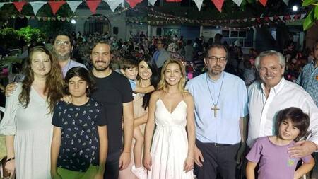 Alberto Fernández y la primera dama, Navidad en la iglesia de San Cayetano