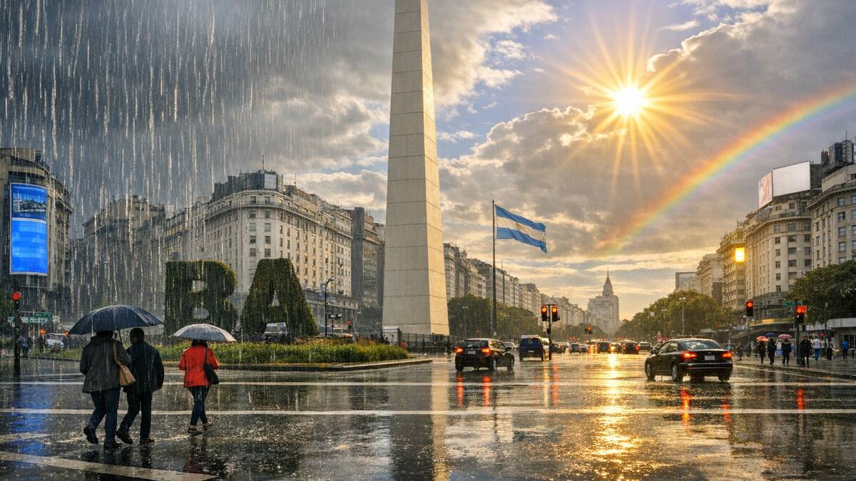 Lluvia y calor en la Ciudad de Buenos Aires y alrededores.