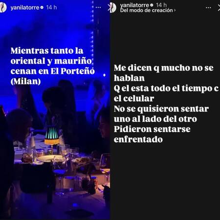 Las historias de Yanina Latorre. Foto: Instagram.