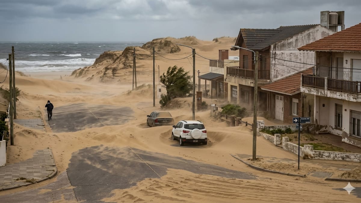 “Tormenta de arena” en la Costa Atlántica.