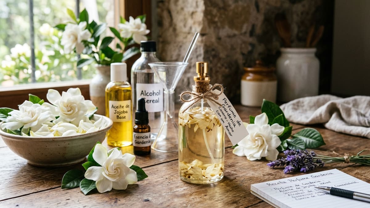Perfume de gardenia casero