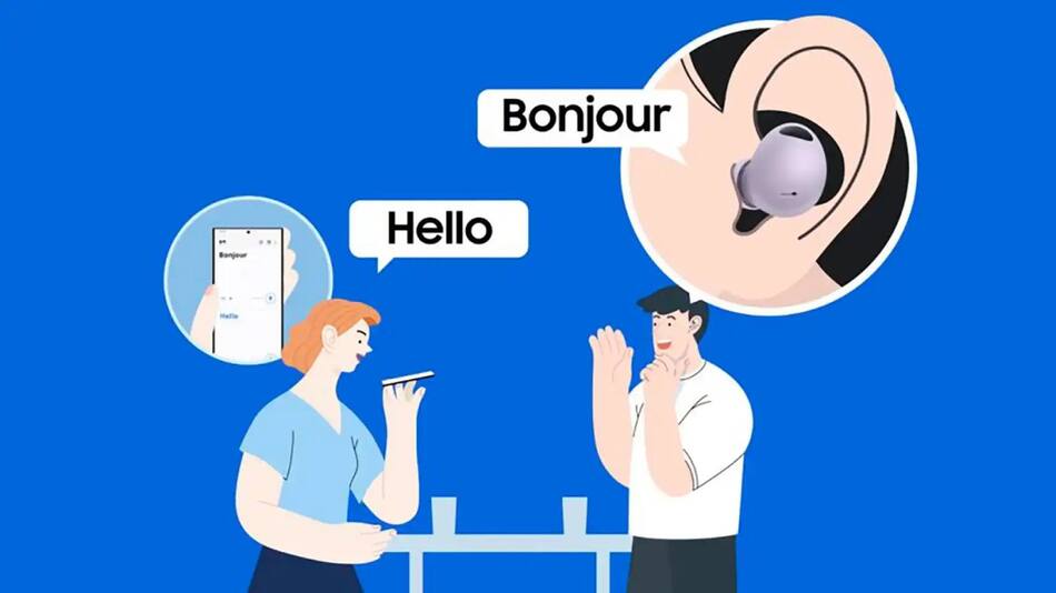 Traducción en tiempo real con la actualización de auriculares Samsung.