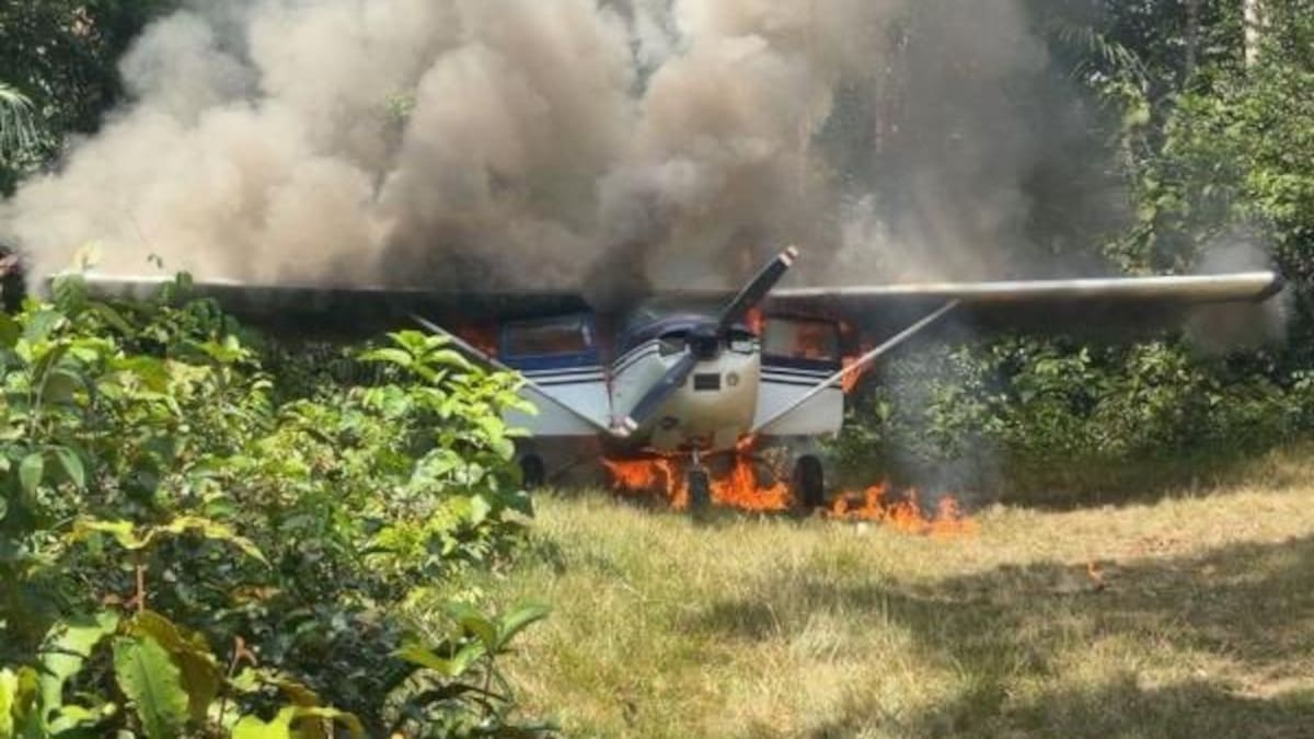 La narcoavioneta venezolana interceptada por Brasil.