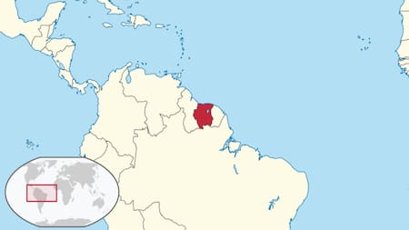 Dónde queda Surinam. Foto wiktionary