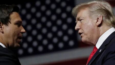 Ron DeSantis y Donald Trump. Foto: REUTERS