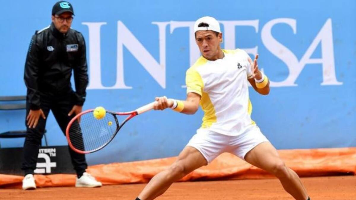 Sebastián Báez en el ATP de Lyon. Foto: NA.