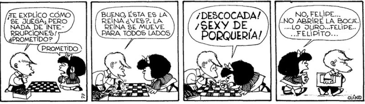 "La reina", Mafalda. Foto: Quino.