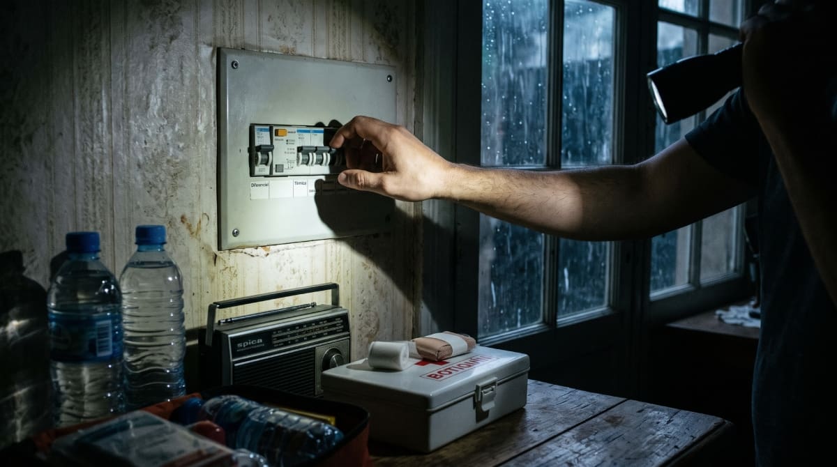 Corte de luz en Argentina.
