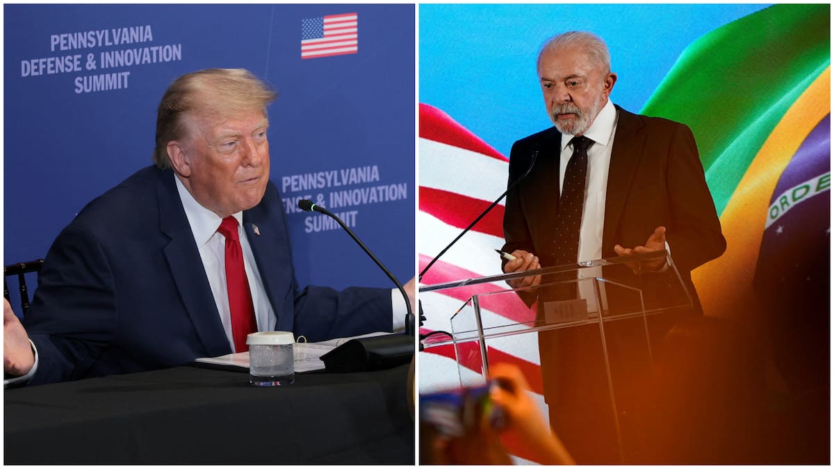 Donald Trump y Lula da Silva.