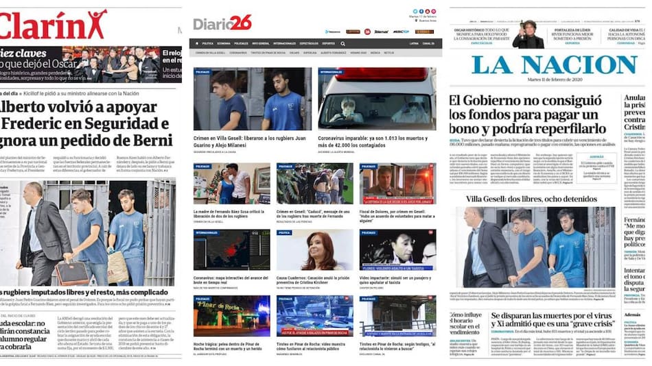 Tapas de Diarios, martes 11 de febrero de 2020