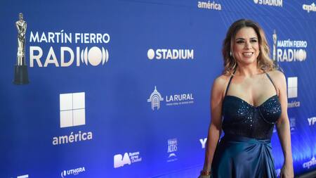 Marina Calabró en los Martín Fierro de Radio 2024. Foto: NA.