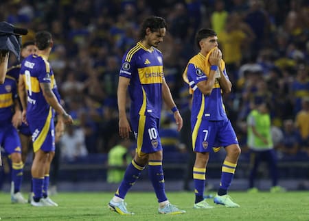 Edinson Cavani en la eliminación de Boca de la Copa Libertadores. Foto: REUTERS.