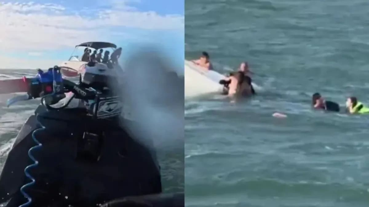 Una familia argentina fue rescatada de una lancha en Punta del Este, Uruguay.