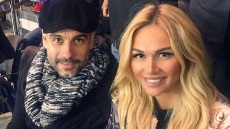 Victoria Lopyreva y Pep Guardiola
