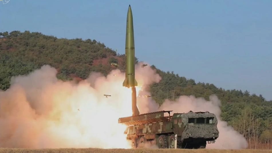 El misil hipersónico Hwasong-11E que probó Corea del Norte.
