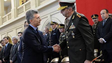 Macri en el acto del Día del Ejército