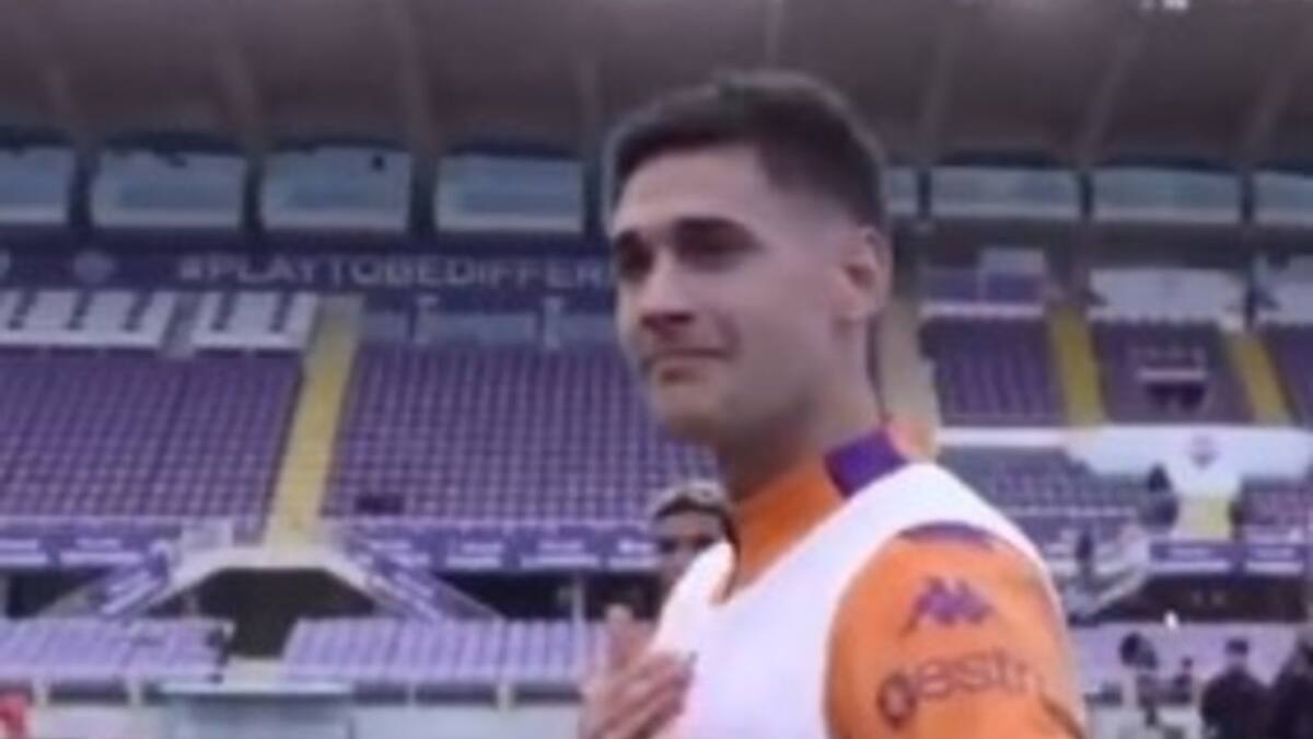 Despedida de Lucas Martínez Quarta de la Fiorentina. Foto: Captura de video.