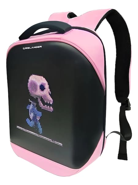 Mochilas con pantallas LED. Foto: Mercado Libre.