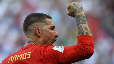 Sergio Ramos en la Selección de España. Foto: NA.