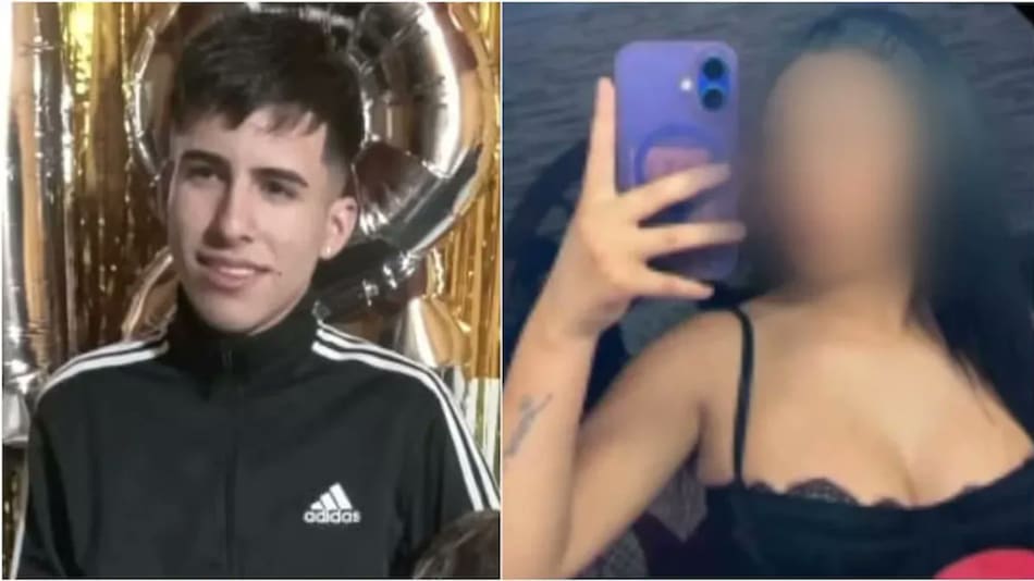 Santiago Nahuel López Monte y su novia, acusado de asesinarlo.