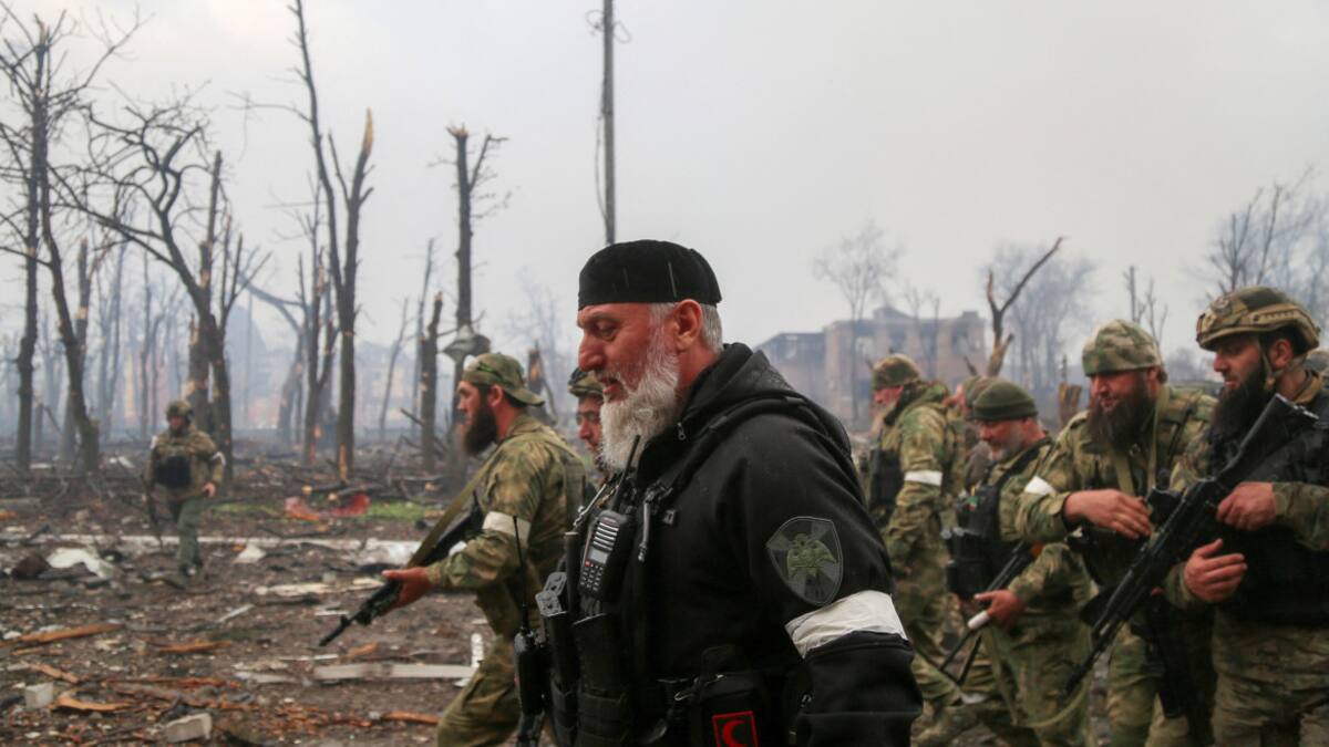 En medio de la retirada del Grupo Wagner, las tropas chechenas toman fuerza en Donetsk. Foto: Reuters.