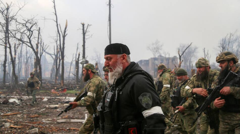 En medio de la retirada del Grupo Wagner, las tropas chechenas toman fuerza en Donetsk. Foto: Reuters.