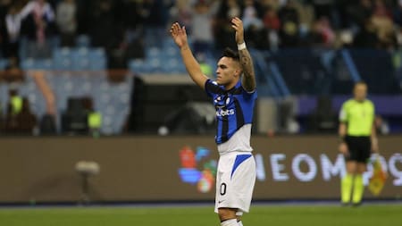 Festejo de Lautaro Martínez en el Inter. Foto: REUTERS