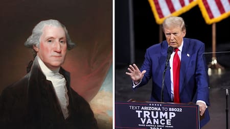 Washington y Trump, presidentes de Estados Unidos