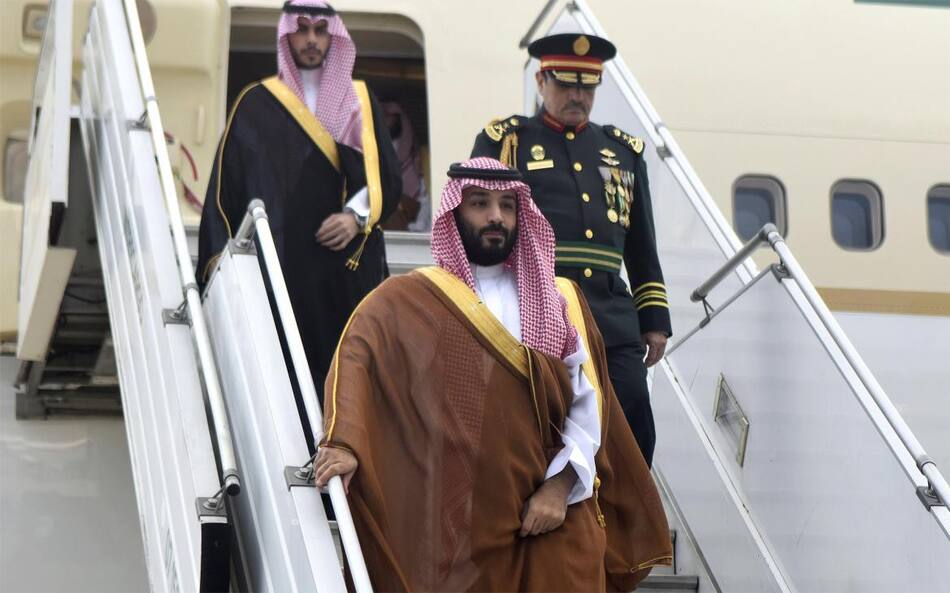 Arribo al país para la Cumbre del G20 de Mohamed bin Salman, príncipe saudí, NA