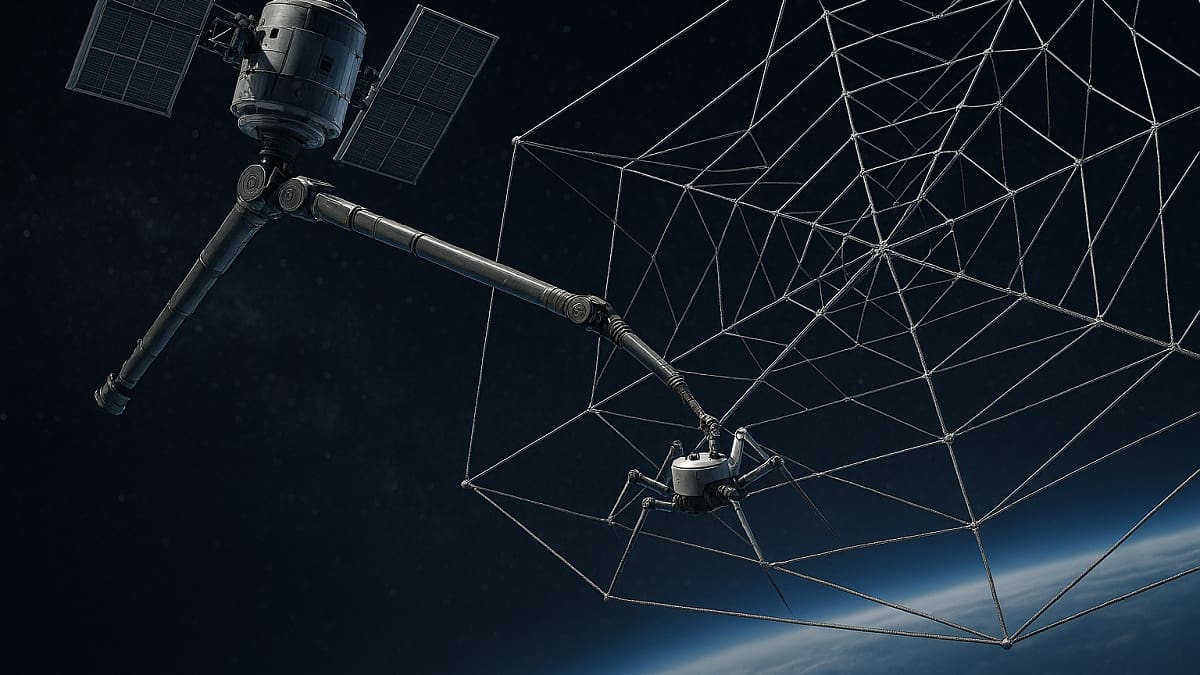 China desafía a la NASA con un robot que construye estructuras en el espacio.