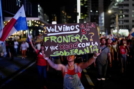 Manifestaciones en Panamá. Foto: Reuters (Enea Lebrun)