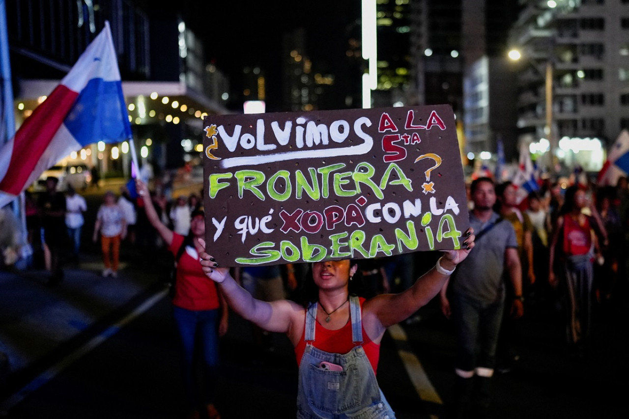 Manifestaciones en Panamá. Foto: Reuters (Enea Lebrun)