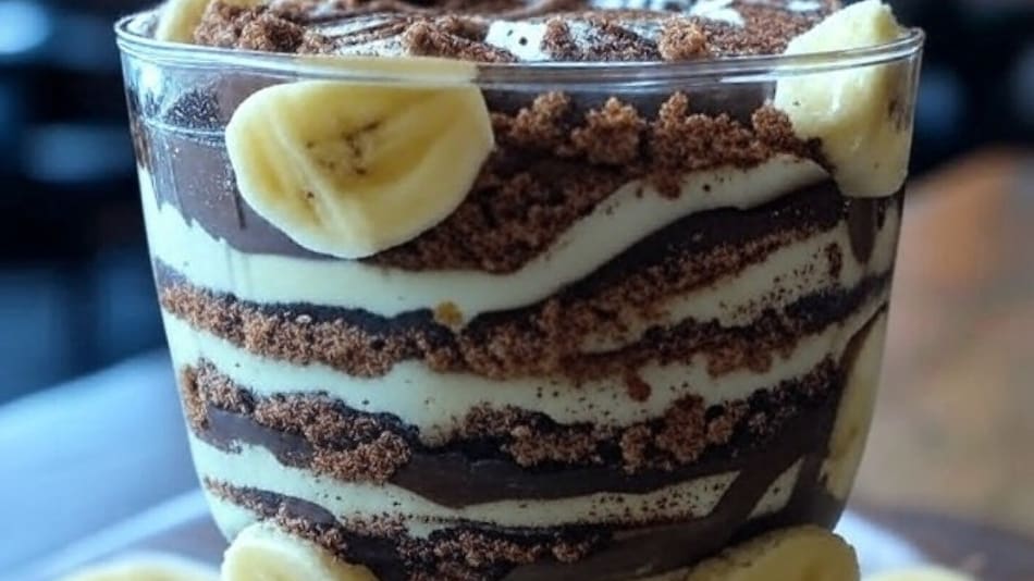 Chocotorta con bananas.