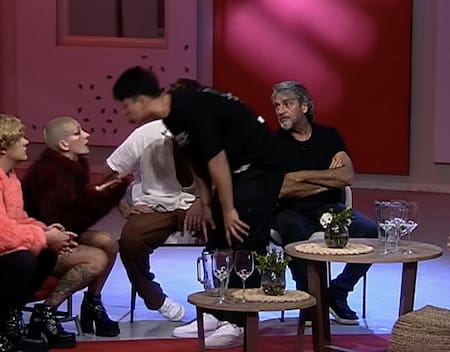 Fuerte pelea entre el Chino y Furia en Gran Hermano. Foto: Captura.