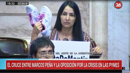 María Cristina Brítez, diputada kirchnerista contra Marcos Peña en informe de gestión, política, Canal 26