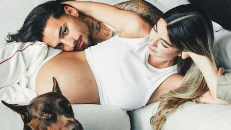 Maluma junto a su esposa. Foto: Instagram.